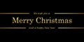 Christmas tree card, wishes text, black background. Gold Merry Christmas, symbol Happy New Year holiday celebration Royalty Free Stock Photo