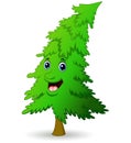 Christmas tree cartoon character Royalty Free Stock Photo