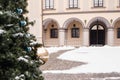 Christmas tree in the castle, Nesvizh, Belarus