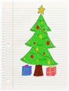 Christmas tree- child drawing