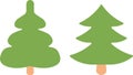 Christmas tree. Children\'s forest. Flat spruce.