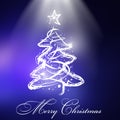 Christmas tree with Christmas background Royalty Free Stock Photo