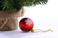 Christmas tree and christmas ball