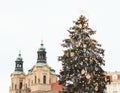 Christmas tree with Church of St. Nicolas