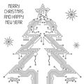 Christmas Tree from circuit board Royalty Free Stock Photo