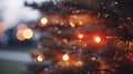 Christmas Tree Close-Up Christmas tree with lights is perfect for adding a festive touch to any project Royalty Free Stock Photo