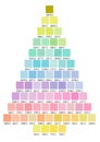 Christmas tree color palette