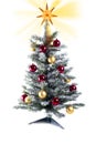 Christmas tree with colorful ornaments Royalty Free Stock Photo