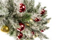 Christmas tree with colorful ornaments Royalty Free Stock Photo