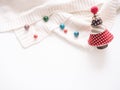 Christmas tree with colourful beads decoration winter season