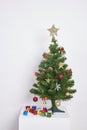 Christmas Tree Concept Interior Room with Decoration