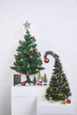 Christmas Tree Concept Interior Room with Decoration