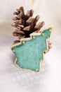 Christmas tree cookie Royalty Free Stock Photo
