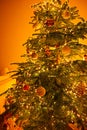 Christmas tree. Cosy home. Christmastime Royalty Free Stock Photo