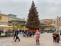 Christmas tree in Covent Garden, London, UK Royalty Free Stock Photo