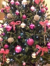 Christmas tree creative decoration pink silver for homes