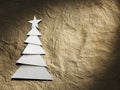 Christmas tree cut out from paper Royalty Free Stock Photo