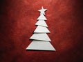 Christmas tree cut out from paper Royalty Free Stock Photo