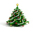 Christmas tree 3d illustration