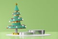 Christmas tree 3D product display for scene background