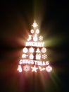 Christmas tree decal with glowing effect