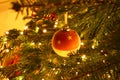 Christmas tree decor.  A ball with stars Royalty Free Stock Photo