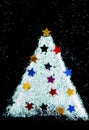 Christmas tree decorate from glitter