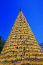 Christmas tree decorated with corn. Royalty Free Stock Photo