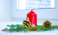 Christmas Tree Decorated By Lights Presents Gifts Royalty Free Stock Photo