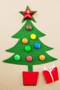 Christmas tree decorated with sweet bonbons