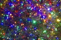 Christmas tree decoration and Colorful lightning at Night Royalty Free Stock Photo