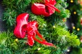 Christmas-tree decoration in the form of an traditional dutch wooden shoes - klompen clogs