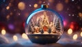 christmas tree decoration highly intricately detailed Christmas theme Santa gifts, snowy design