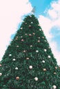 Christmast tree with decoration Royalty Free Stock Photo