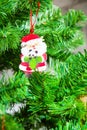 Christmas tree and decoration Santa Claus Royalty Free Stock Photo