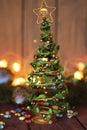 Christmas tree decoration toy, place for text Royalty Free Stock Photo