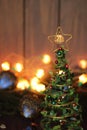 Christmas tree decoration toy, place for text Royalty Free Stock Photo