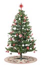 Christmas tree with decorations Royalty Free Stock Photo