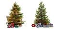 christmas tree and decorations Royalty Free Stock Photo