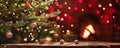 Christmas Tree With Decorations Near A Fireplace Royalty Free Stock Photo