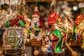 Christmas Tree decorations for sale Royalty Free Stock Photo