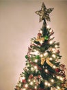 Christmas tree and decorations, Christmas Star stock photo