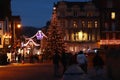 Christmas tree and decorations in Windsor, England