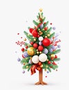 Christmas realistic highly details clean Christmas Tree Royalty Free Stock Photo