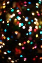 Christmas tree defocused lights bokeh Royalty Free Stock Photo