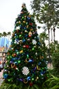 Christmas tree at Disney Springs in Orlando, Florida Royalty Free Stock Photo