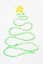 Christmas tree drawn in crayon