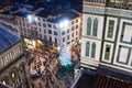 Christmas tree on Duomo square in Florence