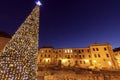 Christmas tree on Fara Square in Lublin