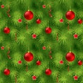 Christmas tree fir branch seamless background Royalty Free Stock Photo